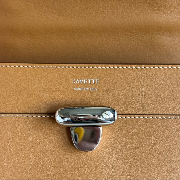 Savette symmetry pochette in saddle leather - Picture 7 of 11